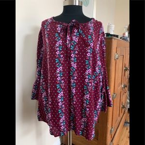Womens Old Navy XXL Flared Sleeve Blouse